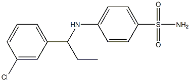 4-{[1-(3-chlorophenyl)propyl]amino}benzene-1-sulfonamide 结构式