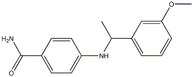 4-{[1-(3-methoxyphenyl)ethyl]amino}benzamide,,结构式