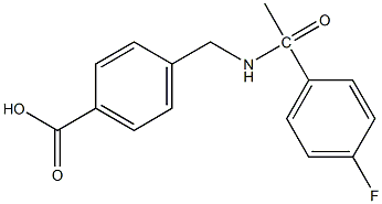 4-{[1-(4-fluorophenyl)acetamido]methyl}benzoic acid 化学構造式