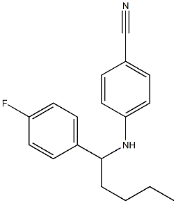 4-{[1-(4-fluorophenyl)pentyl]amino}benzonitrile Struktur