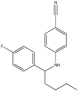 4-{[1-(4-fluorophenyl)pentyl]amino}benzonitrile Structure