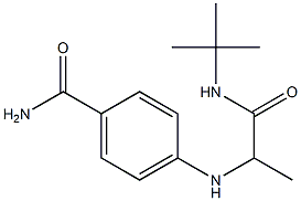 4-{[1-(tert-butylcarbamoyl)ethyl]amino}benzamide 化学構造式