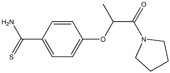 4-{[1-oxo-1-(pyrrolidin-1-yl)propan-2-yl]oxy}benzene-1-carbothioamide 结构式