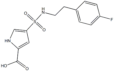 4-{[2-(4-fluorophenyl)ethyl]sulfamoyl}-1H-pyrrole-2-carboxylic acid 结构式