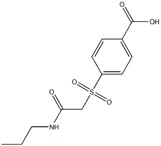 4-{[2-oxo-2-(propylamino)ethyl]sulfonyl}benzoic acid Structure