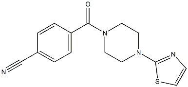 4-{[4-(1,3-thiazol-2-yl)piperazin-1-yl]carbonyl}benzonitrile Structure