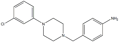 4-{[4-(3-chlorophenyl)piperazin-1-yl]methyl}aniline 化学構造式
