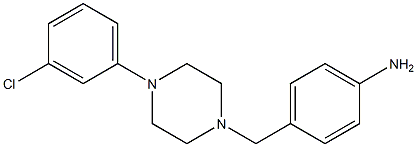 4-{[4-(3-chlorophenyl)piperazin-1-yl]methyl}aniline,,结构式