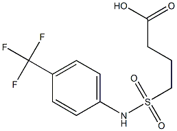 4-{[4-(trifluoromethyl)phenyl]sulfamoyl}butanoic acid Struktur