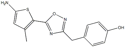 4-{[5-(5-amino-3-methylthiophen-2-yl)-1,2,4-oxadiazol-3-yl]methyl}phenol