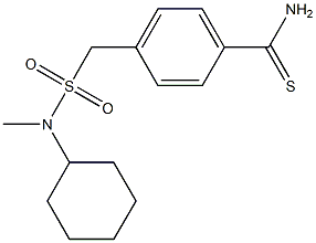 4-{[cyclohexyl(methyl)sulfamoyl]methyl}benzene-1-carbothioamide 结构式