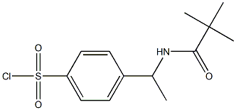 4-{1-[(2,2-dimethylpropanoyl)amino]ethyl}benzenesulfonyl chloride 结构式