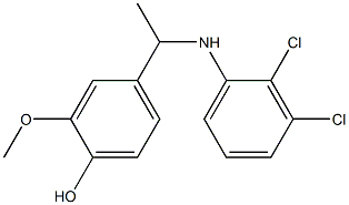 4-{1-[(2,3-dichlorophenyl)amino]ethyl}-2-methoxyphenol 化学構造式