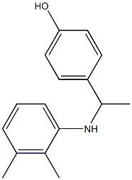 4-{1-[(2,3-dimethylphenyl)amino]ethyl}phenol,,结构式