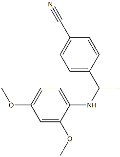 4-{1-[(2,4-dimethoxyphenyl)amino]ethyl}benzonitrile 结构式