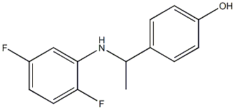 4-{1-[(2,5-difluorophenyl)amino]ethyl}phenol 化学構造式