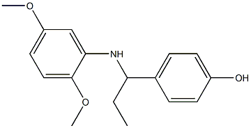 4-{1-[(2,5-dimethoxyphenyl)amino]propyl}phenol Structure