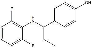 4-{1-[(2,6-difluorophenyl)amino]propyl}phenol,,结构式