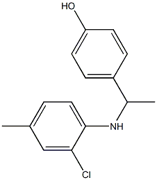 4-{1-[(2-chloro-4-methylphenyl)amino]ethyl}phenol Structure