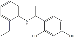 4-{1-[(2-ethylphenyl)amino]ethyl}benzene-1,3-diol Structure