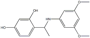 4-{1-[(3,5-dimethoxyphenyl)amino]ethyl}benzene-1,3-diol Structure