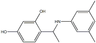 4-{1-[(3,5-dimethylphenyl)amino]ethyl}benzene-1,3-diol Structure