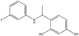 4-{1-[(3-fluorophenyl)amino]ethyl}benzene-1,3-diol Struktur