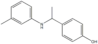 4-{1-[(3-methylphenyl)amino]ethyl}phenol,,结构式