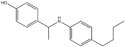4-{1-[(4-butylphenyl)amino]ethyl}phenol,,结构式