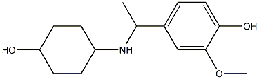 4-{1-[(4-hydroxycyclohexyl)amino]ethyl}-2-methoxyphenol Structure