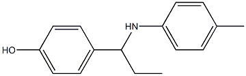 4-{1-[(4-methylphenyl)amino]propyl}phenol 化学構造式