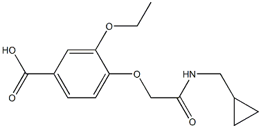 4-{2-[(cyclopropylmethyl)amino]-2-oxoethoxy}-3-ethoxybenzoic acid 结构式