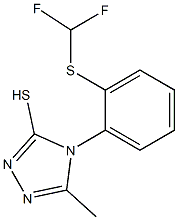 4-{2-[(difluoromethyl)sulfanyl]phenyl}-5-methyl-4H-1,2,4-triazole-3-thiol,,结构式