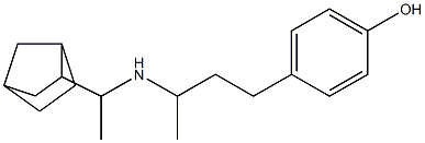 4-{3-[(1-{bicyclo[2.2.1]heptan-2-yl}ethyl)amino]butyl}phenol,,结构式