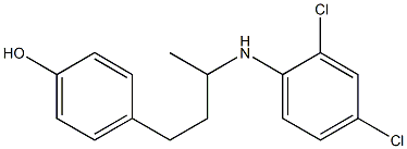 4-{3-[(2,4-dichlorophenyl)amino]butyl}phenol Struktur