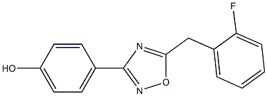 4-{5-[(2-fluorophenyl)methyl]-1,2,4-oxadiazol-3-yl}phenol Struktur