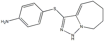 4-{5H,6H,7H,8H,9H-[1,2,4]triazolo[3,4-a]azepin-3-ylsulfanyl}aniline 化学構造式