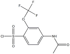 4-acetamido-2-(trifluoromethoxy)benzene-1-sulfonyl chloride,,结构式