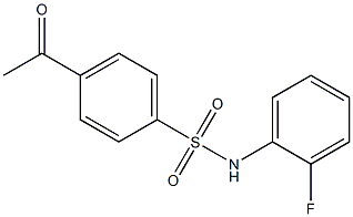 4-acetyl-N-(2-fluorophenyl)benzene-1-sulfonamide Structure