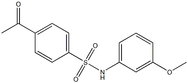 4-acetyl-N-(3-methoxyphenyl)benzene-1-sulfonamide Struktur