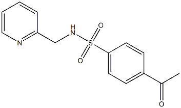 4-acetyl-N-(pyridin-2-ylmethyl)benzene-1-sulfonamide Structure