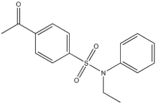 4-acetyl-N-ethyl-N-phenylbenzene-1-sulfonamide Struktur