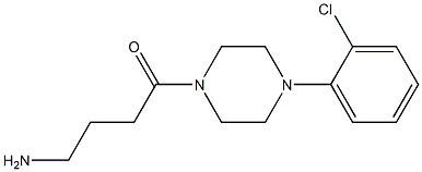 4-amino-1-[4-(2-chlorophenyl)piperazin-1-yl]butan-1-one,,结构式