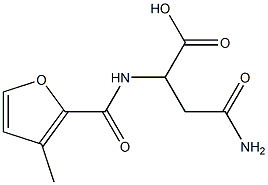 4-amino-2-[(3-methyl-2-furoyl)amino]-4-oxobutanoic acid,,结构式