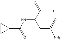 4-amino-2-[(cyclopropylcarbonyl)amino]-4-oxobutanoic acid 结构式