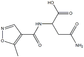 4-amino-2-{[(5-methylisoxazol-4-yl)carbonyl]amino}-4-oxobutanoic acid Structure