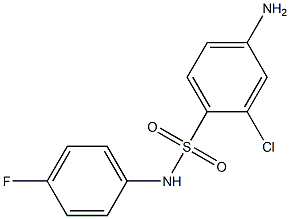 4-amino-2-chloro-N-(4-fluorophenyl)benzene-1-sulfonamide 化学構造式