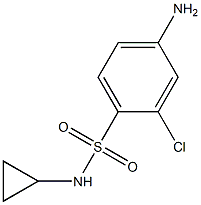 4-amino-2-chloro-N-cyclopropylbenzene-1-sulfonamide Struktur