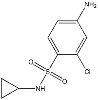 4-amino-2-chloro-N-cyclopropylbenzene-1-sulfonamide 结构式