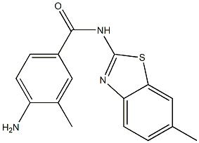 4-amino-3-methyl-N-(6-methyl-1,3-benzothiazol-2-yl)benzamide Structure